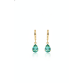 Brinco tranqueta gota zirconia cristal ou colorido vidro